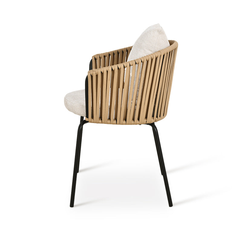 Sedia da pranzo Louisa [Set da 1] [Tessuto in lino]