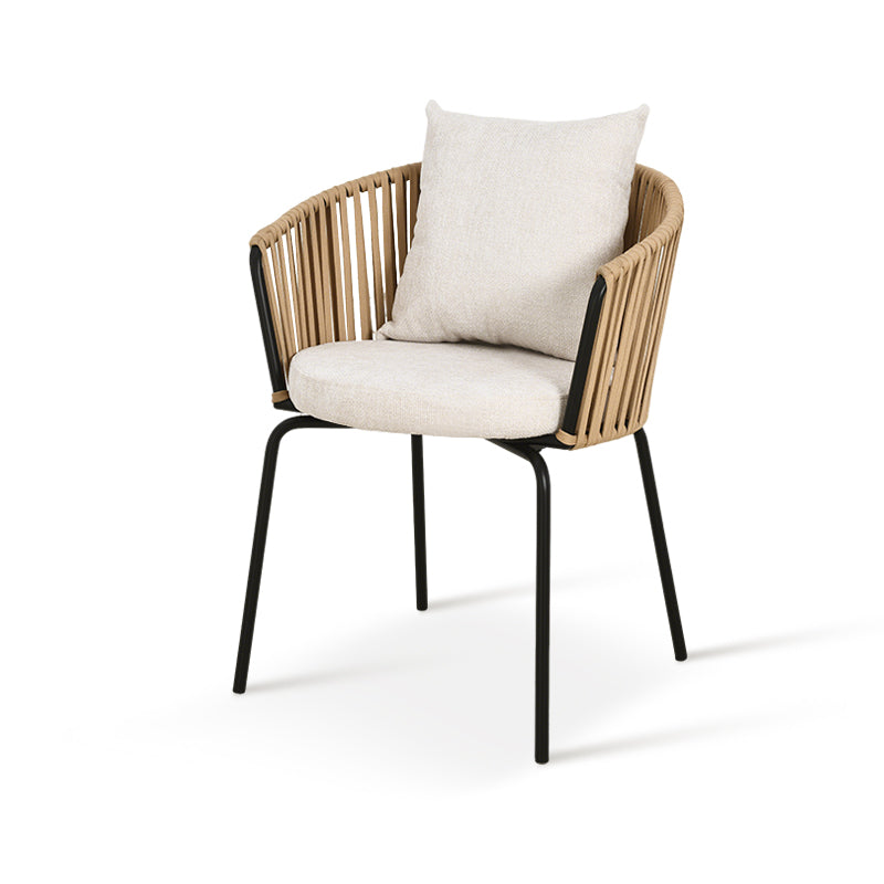 Sedia da pranzo Louisa [Set da 1] [Tessuto in lino]