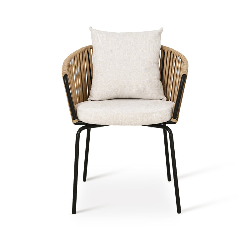 Sedia da pranzo Louisa [Set da 1] [Tessuto in lino]