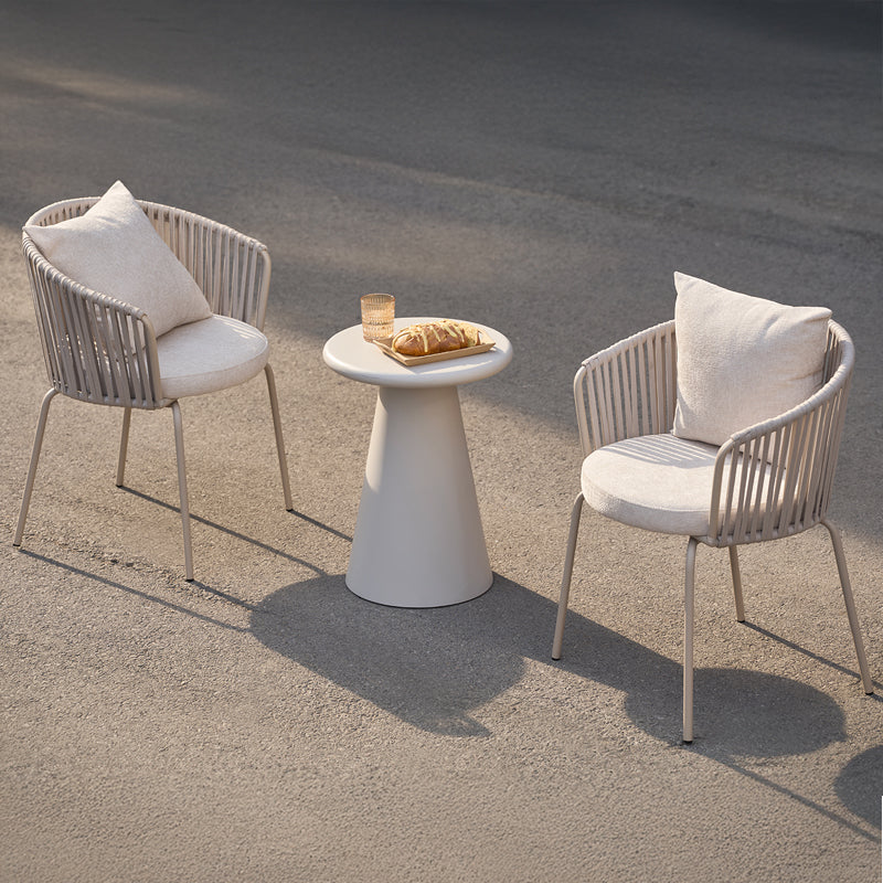 Sedia da pranzo Louisa [Set da 1] [Tessuto in lino]