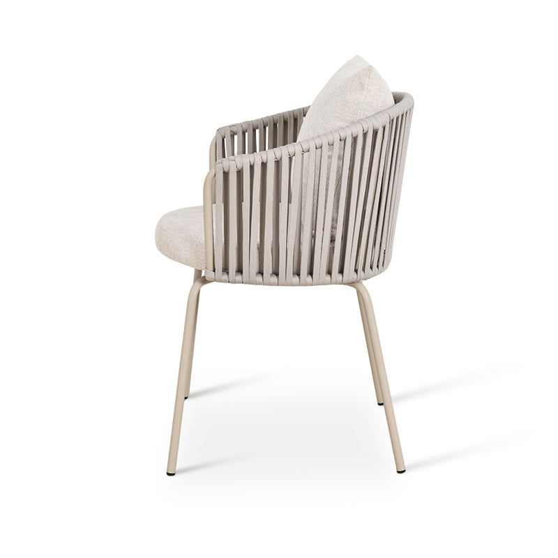 Sedia da pranzo Louisa [Set da 1] [Tessuto in lino]