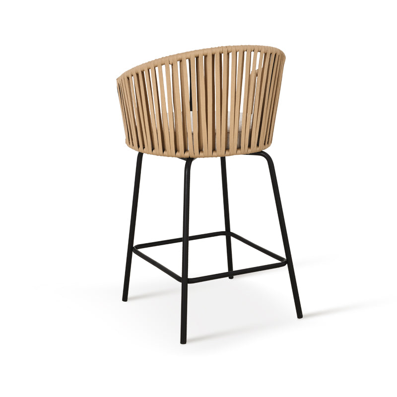 Sgabello da bar Louisa [Set da 2] [Tessuto in lino] [65 cm]