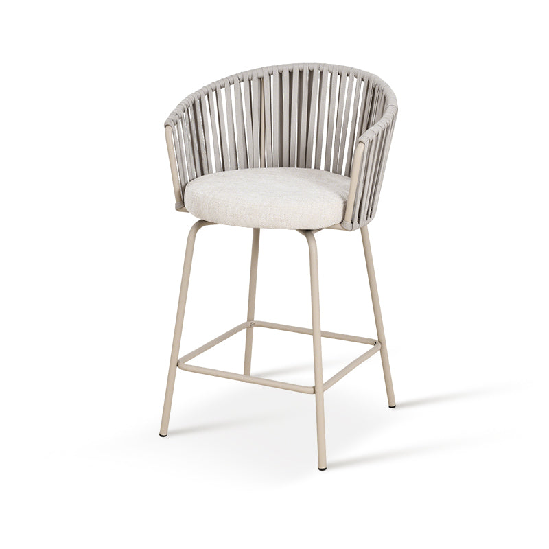 Sgabello da bar Louisa [Set da 2] [Tessuto in lino] [65 cm]