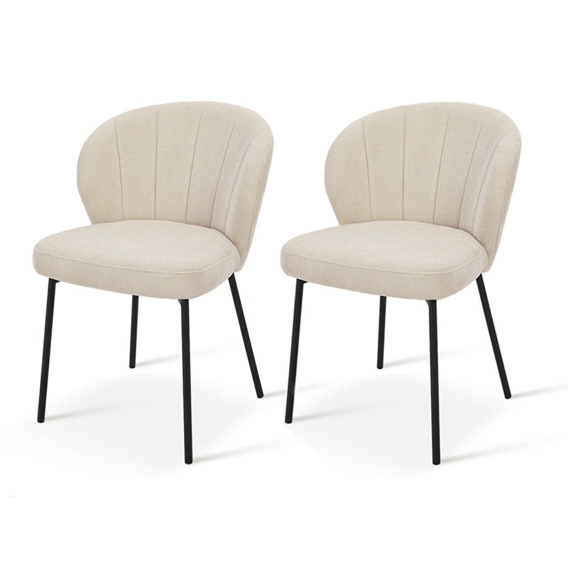 Sedie Con Braccioli Seraphina [set di 2] [Ciniglia][Tessuto effetto lino]