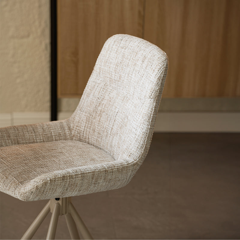 Sgabello da bar Farah [Set di 2] [Tessuto lino] [67 cm] [Ritorno automatico] [Girevole a 180°]