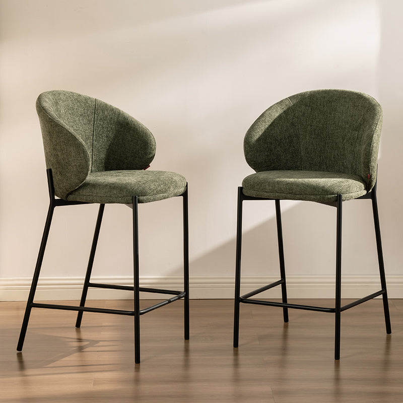 Sgabelli da bar Bard [Set da 1] [Tessuto effetto lino] [65 cm]