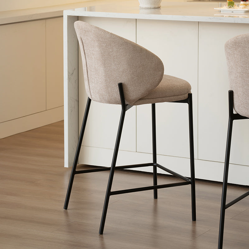 Sgabelli da bar Bard [Set da 1] [Tessuto effetto lino] [65 cm]