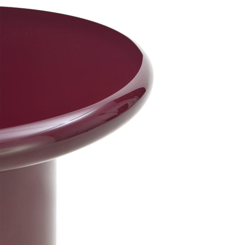 Set tavolino rotondo Aine Chelsea [Rosso porpora][Lucido e opaco]