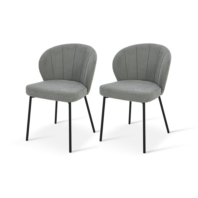 Sedie Con Braccioli Seraphina [set di 2] [Ciniglia][Tessuto effetto lino]