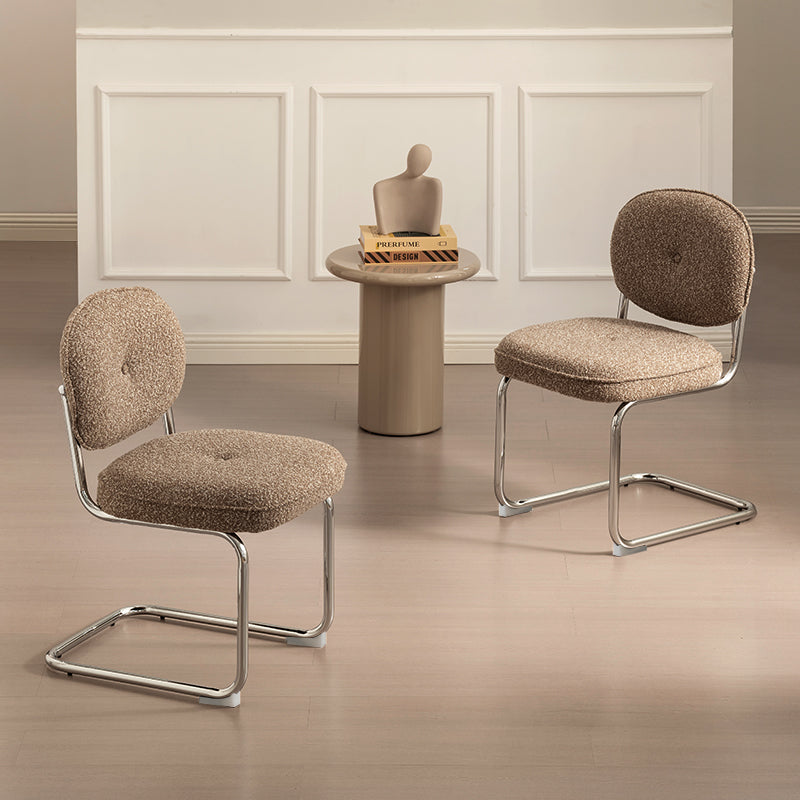Sedia da pranzo Danica [set da 1] [ [tessuto bouclé][argento]