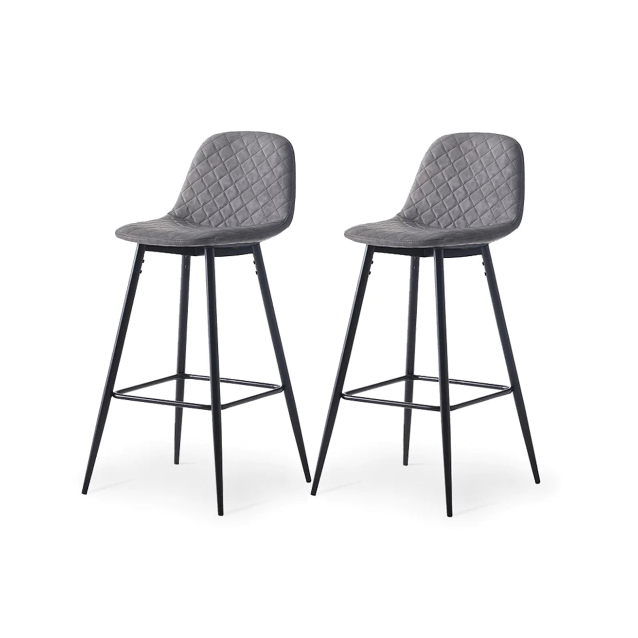 Barhocker Jarvis Diamond [2er Set] [Kunstleder] [75 cm] [65 cm] Ofcasafurniture DE