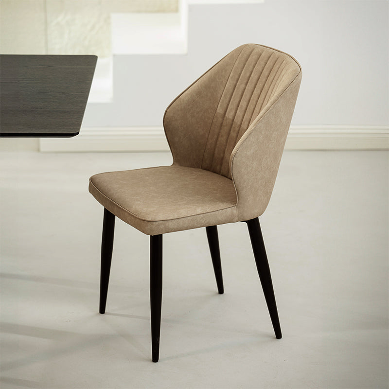 Sedie da pranzo Aleena [set di 2] [ecopelle] [marrone] [beige]