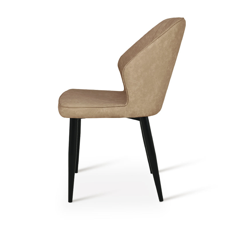 Sedie da pranzo Aleena [set di 2] [ecopelle] [marrone] [beige]