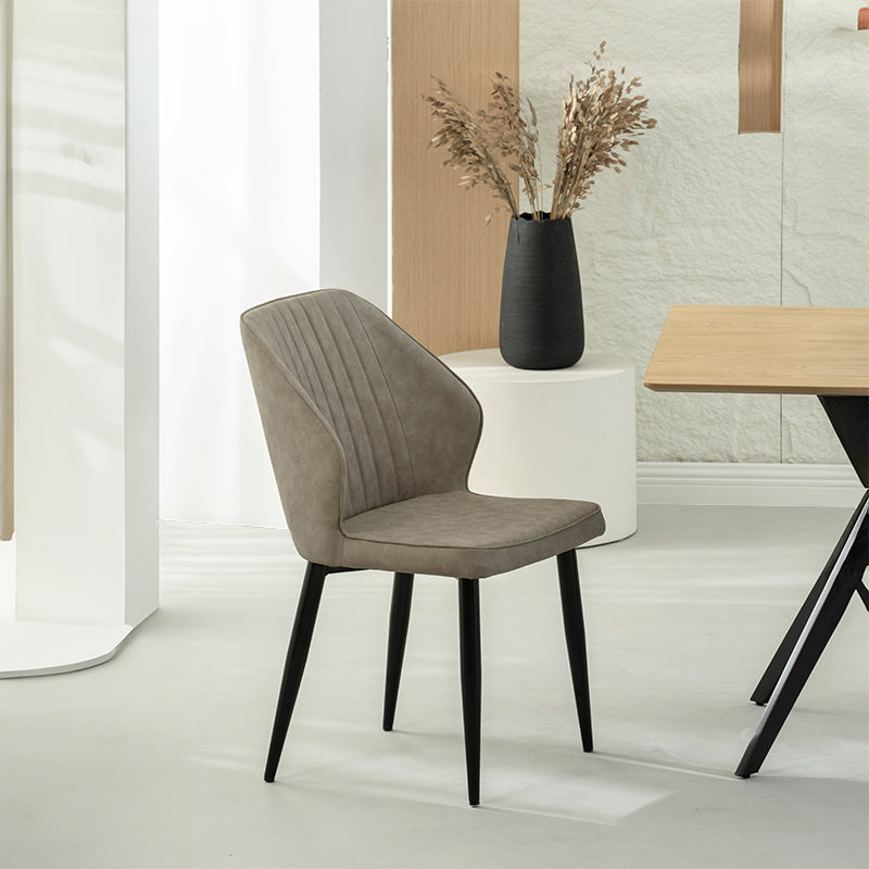 Sedie da pranzo Aleena [set di 2] [ecopelle] [marrone] [beige]