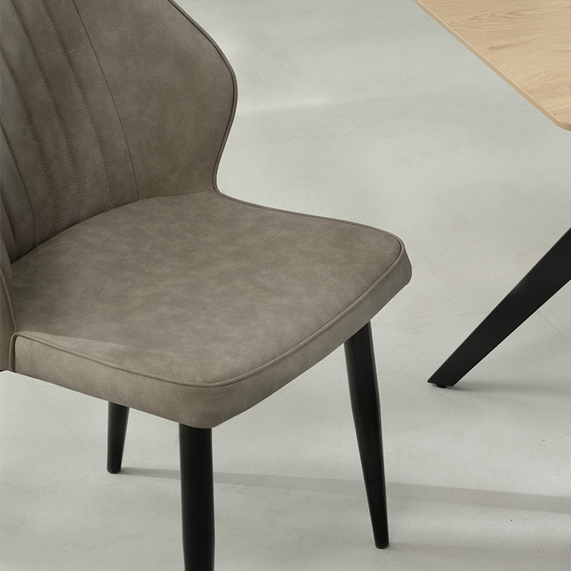 Sedie da pranzo Aleena [set di 2] [ecopelle] [marrone] [beige]