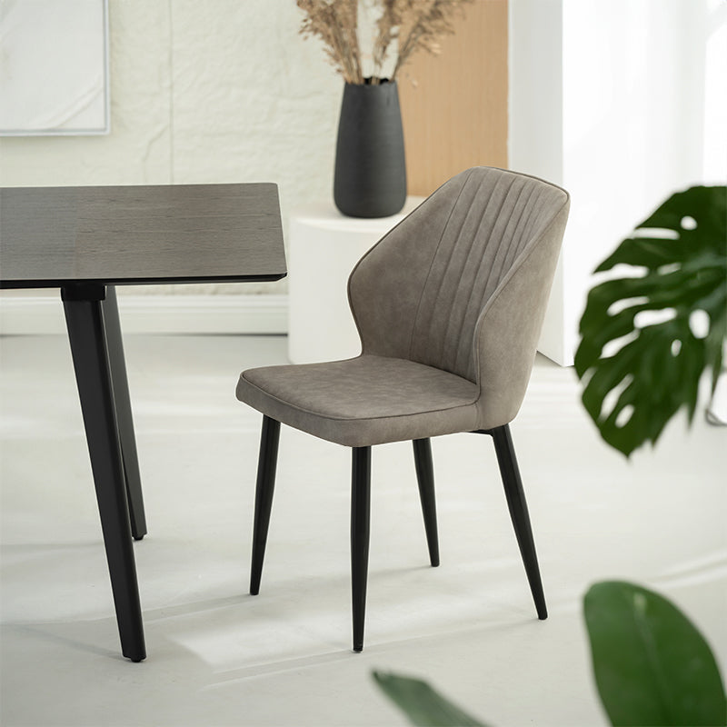 Sedie da pranzo Aleena [set di 2] [ecopelle] [marrone] [beige]