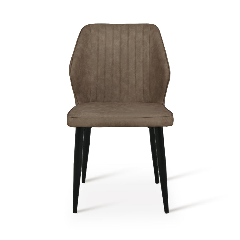 Sedie da pranzo Aleena [set di 2] [ecopelle] [marrone] [beige]