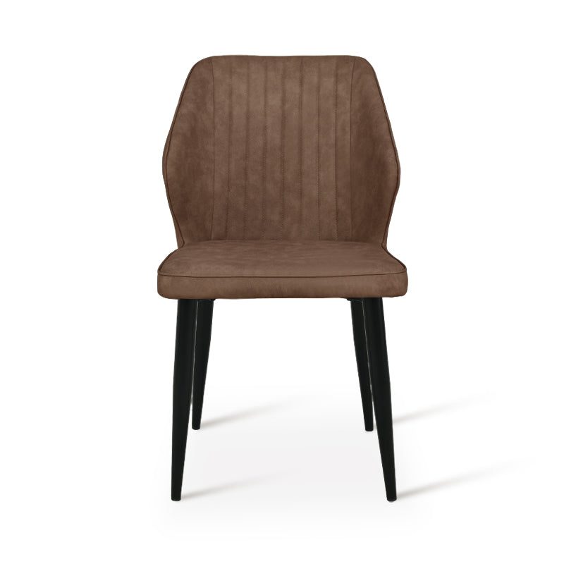 Sedie da pranzo Aleena [set di 2] [ecopelle] [marrone] [beige]