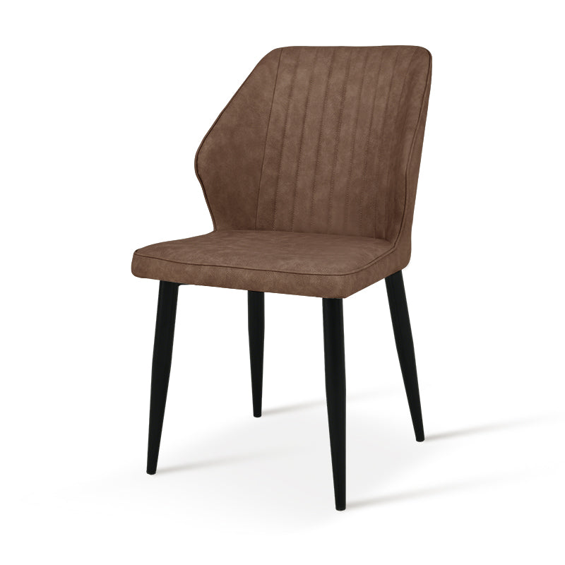 Sedie da pranzo Aleena [set di 2] [ecopelle] [marrone] [beige]