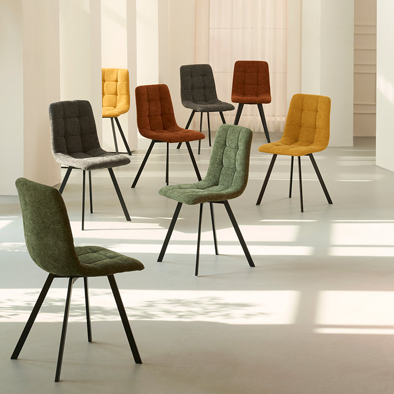 Sedie da pranzo Aoife Sleek [set di 2] [Tessuto effetto lino]