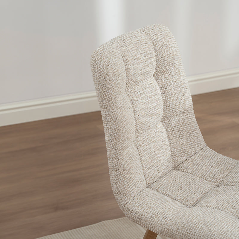 Sedie da pranzo Aoife Sleek [set di 2] [tessuto di lino] [gambe in metallo di quercia]