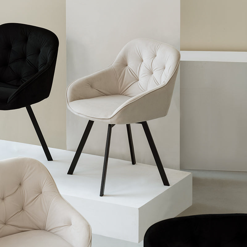 Sedie Con Braccioli Girevoli Keaton [set di 2] [Velluto] [Girevole A 360 Gradi]