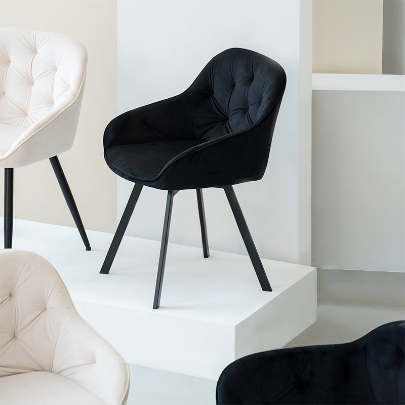 Sedie Con Braccioli Girevoli Keaton [set di 2] [Velluto] [Girevole A 360 Gradi]