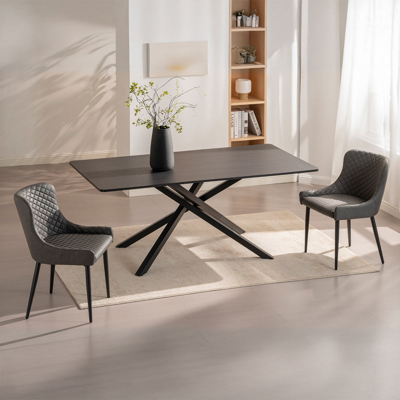 Tavolo da pranzo rettangolare Thalia [Legno nero o noce] [180 cm]