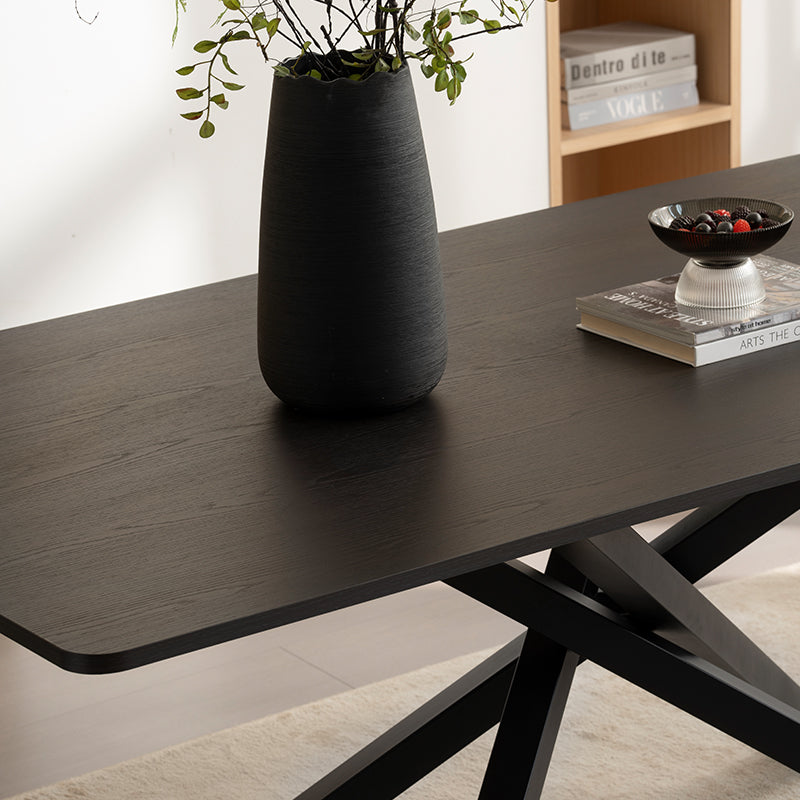 Tavolo da pranzo rettangolare Thalia [Legno nero o noce] [180 cm]