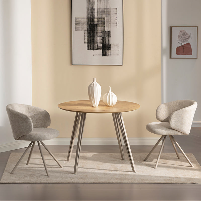 Tavolo da pranzo rotondo Fareeha [Legno nero] [100 cm]