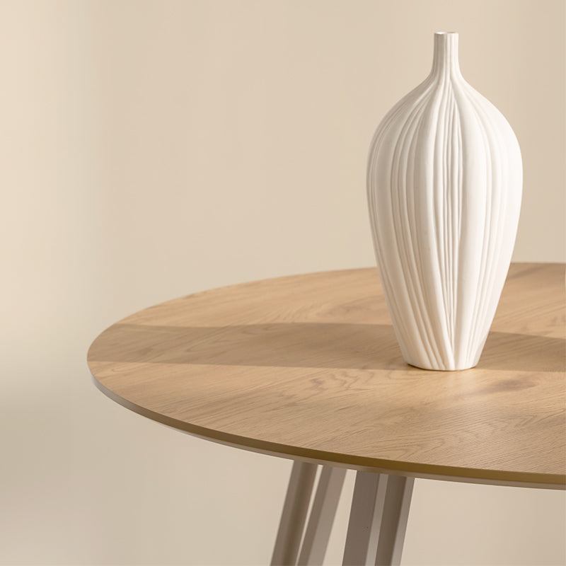 Tavolo da pranzo rotondo Fareeha [Legno nero] [100 cm]