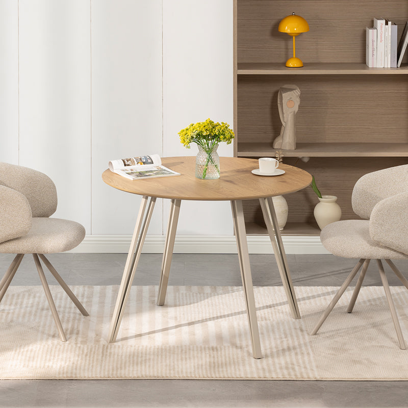Tavolo da pranzo rotondo Fareeha [Legno nero] [100 cm]