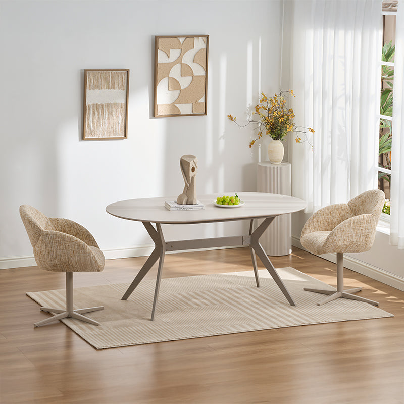 Tavolo da pranzo Judit ovale [Beige] [160 cm]