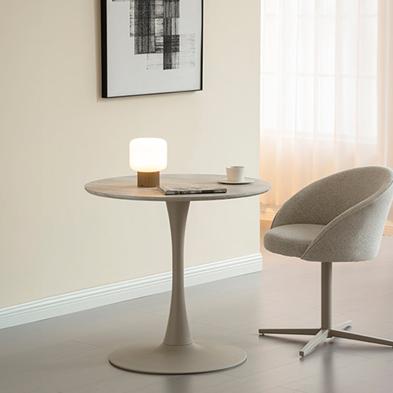 Tavolo da pranzo rotondo Tiana e 2 poltrone da pranzo girevoli a 360° Paislee [Set da pranzo]